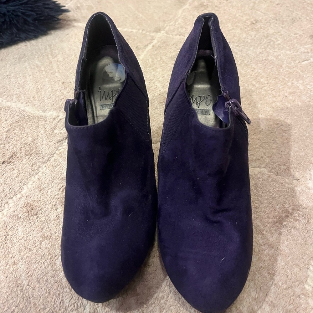 Women's Size 6.5 Impo Purple Ankle Boots